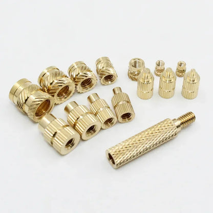 Threaded Brass Insert Nut 3d Printing Tool M2 M3 M4 M5 Heat Set Insertion Soldering Iron Kit Hot Melt Knurled Nut for Plastic PC
