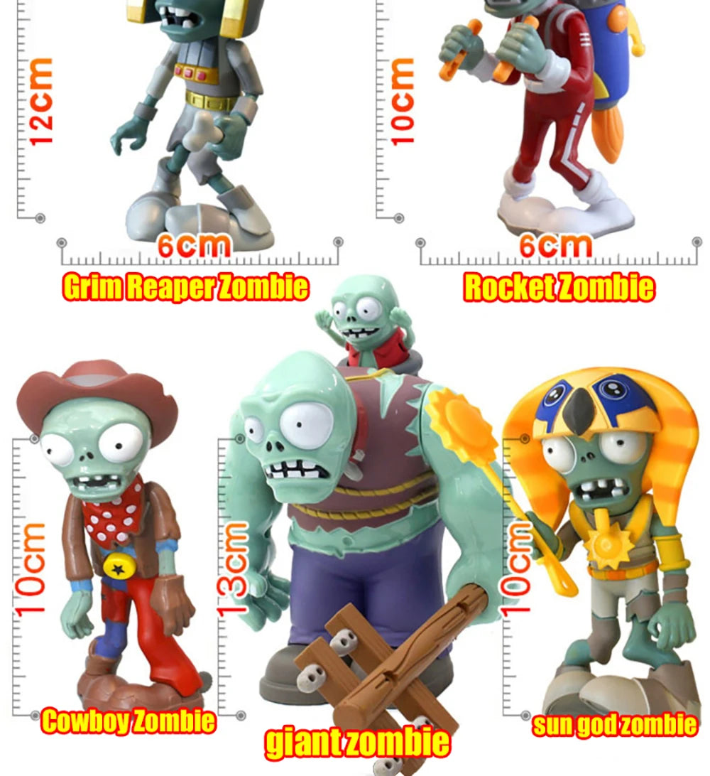 Funny Plants vs. Zombies 2 Hard Glue Peashooter Gatling Pea Shooter Sunflower Action Figure Model Dolls Shooting Toys Kids Gifts