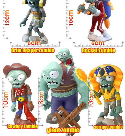 Funny Plants vs. Zombies 2 Hard Glue Peashooter Gatling Pea Shooter Sunflower Action Figure Model Dolls Shooting Toys Kids Gifts