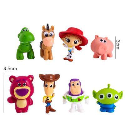 8pcs / Set Toy Story Action Figure Anime Cartoon Model Doll Car Decoration Cake Accessories Anime Figure Toy Children's Gift