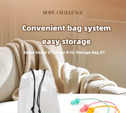 Twisted Rope Puzzle Game Brainy Knots Rope Untangling Board Game, Rope Knots Challenge Game, String Solution Central Lacing Toys