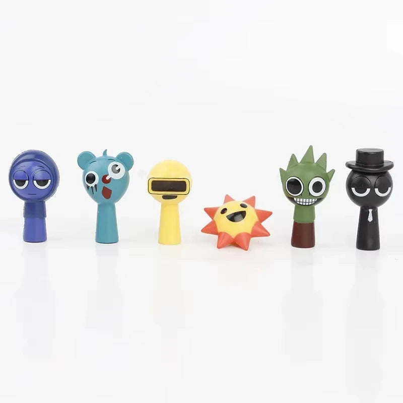 Hot New 24pcs/Set Mini Sprunki Action Figure Toy Cartoon Movie Sprunki Wenda Model Doll Figurines Kids Gift