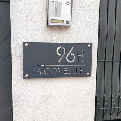 Customized Sign Outdoor House Number Plate Personalized Family Address Name Hotel Sign 3D Acrylic Laser Cut Wall Plaque