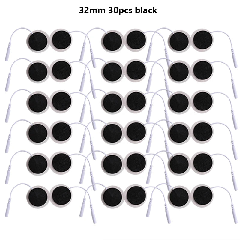 32mm Non-woven Fabric Electrode Pads Replacement For Tens EMS Nerve Muscle Stimulator Body Massager Patches
