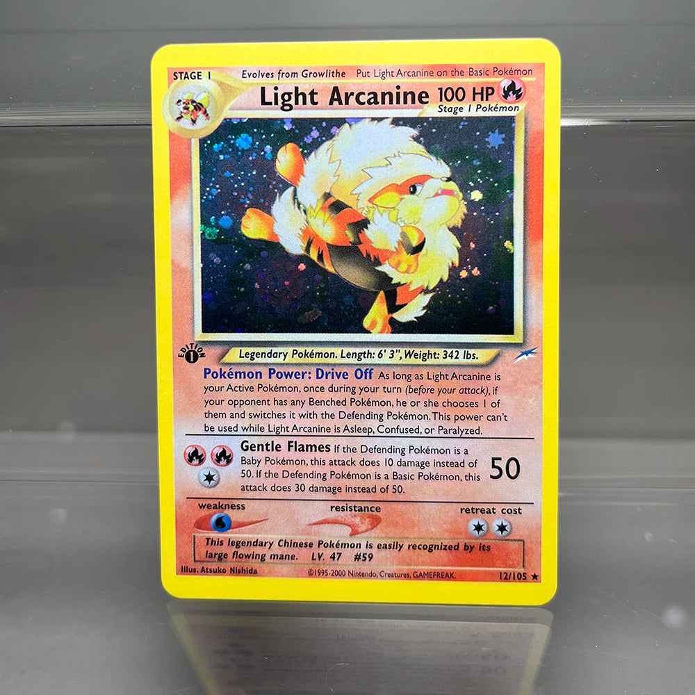 Neo Destiny Charizard PTCG Single Collection Card 1st Edition 1996 Tyranitar Gengar Card PKM Proxy Cards Toys Gifts