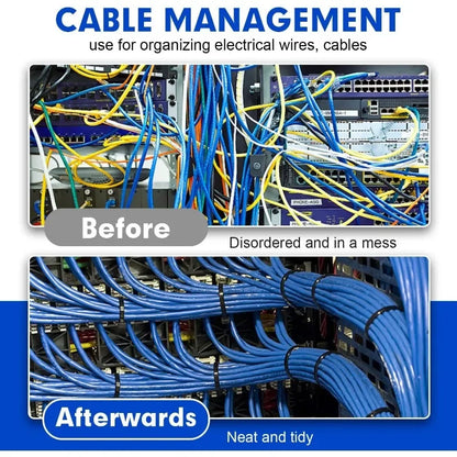 1000/100Pcs Plastic Nylon Cable Ties Self-locking Cord Ties Straps Adjustable Cables Fastening Loop Home Office Wire Zip Ties