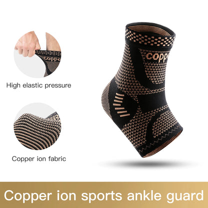 1/2 piece Copper Ankle Brace,Infused Ankle Support Compression Sleeve for Men Women,for Foot Pain,Sprained Ankle,Recovery,sports