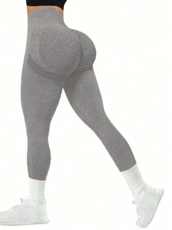 Women's Tight Yoga Seamless Pants, Solid Color Multi-Color Optional, High Waist Belly-Closing Exercise Running Capri Yoga Pants