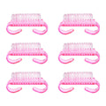 1/5/20Pcs Acrylic Nail Brush Pink Color Nail Art Manicure Pedicure Soft Remove Dust Plastic Cleaning Nail Brushes File Tools Set