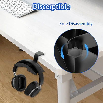 Desk Mount Universal Office Hanger Gaming Headphone Stand Bracket Display Rack Headset Holder Hook Space Saving Table Clamps