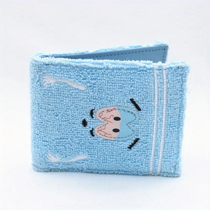 Towel Fabric Embroidered Anime Fashion Wallet，Women's Cute Wallet，Short 80% off Wallet