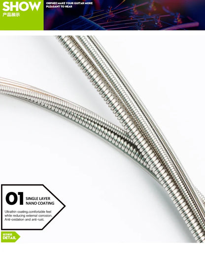 Orphee 1/5/10 Pcs Electric Guitar Strings Set RX Series Hexagonal Carbon Steel 6 String for Electric Guitar Accessories&Parts