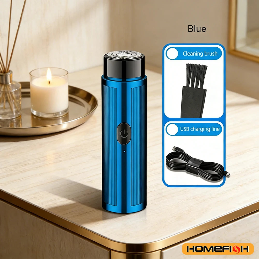 Portable Mini Electric Shaver – Rechargeable, Unisex (Men & Women) & Car-Compatible Grooming Tool