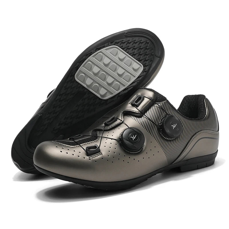 2026 MTB Cycling Sneaker Men A5 Leather Self-Locking Cleat Spd Road Bike Shoes Women Flat Trail Train Mountain Bicycle Shoes