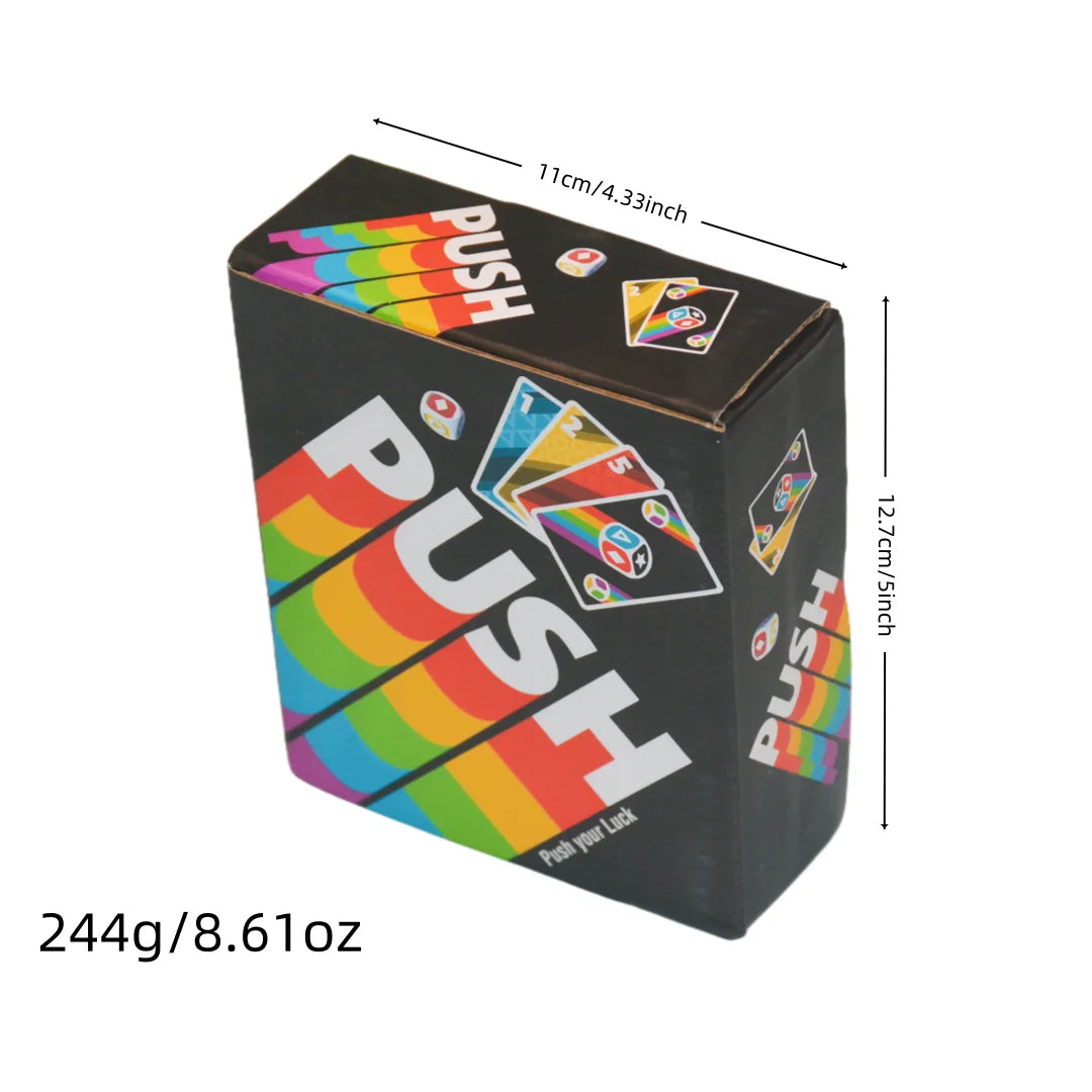 《Push 2026》, a Card Game, Board Game, Interactive Game, with Instructions in English, Spanish, French, German, Italian, and Dutch, Fast-Paced, Easy to Learn, a Great Choice for Parties
