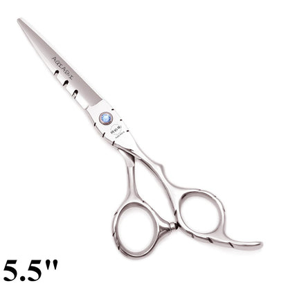 Professional Hairdressing Scissors 5.5" 6" AQIABI Japan Stainless Thinning Scissors Barber Shop Hair Cutting Scissors Red A1010