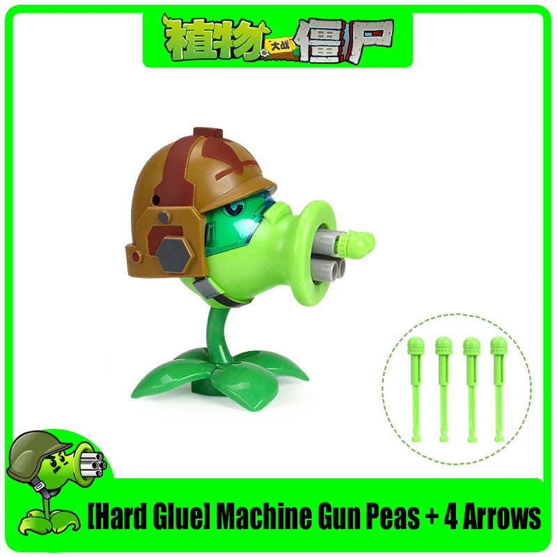 Funny Plants vs. Zombies 2 Hard Glue Peashooter Gatling Pea Shooter Sunflower Action Figure Model Dolls Shooting Toys Kids Gifts