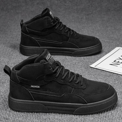Breathable men's casual shoes, skate shoes, mid-top men's shoes, breathable and versatile sports shoes, suitable for wearing all