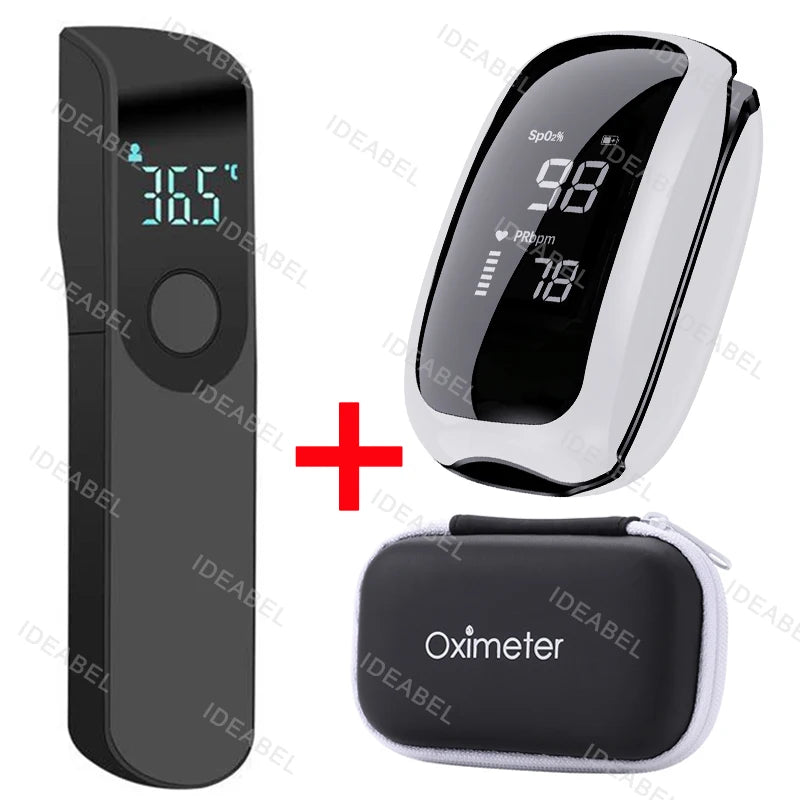 Rechargeable Medical Oximeter Strap Lanyard Fingertip Pulse Oximeter Blood Oxygen Saturation Monitor Digital LED Display Child