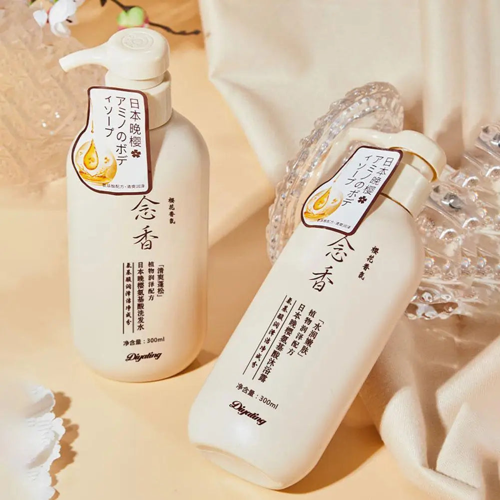 300ml Amino acid fragrant Japanese evening shampoo hair conditioner conditioner and Se hair shampoo bath lotion sham I6H9