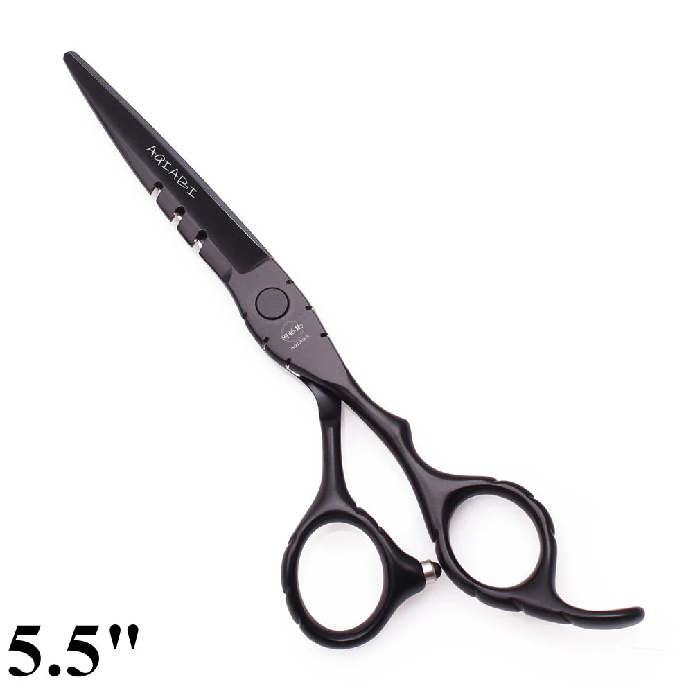 Professional Hairdressing Scissors 5.5" 6" AQIABI Japan Stainless Thinning Scissors Barber Shop Hair Cutting Scissors Red A1010