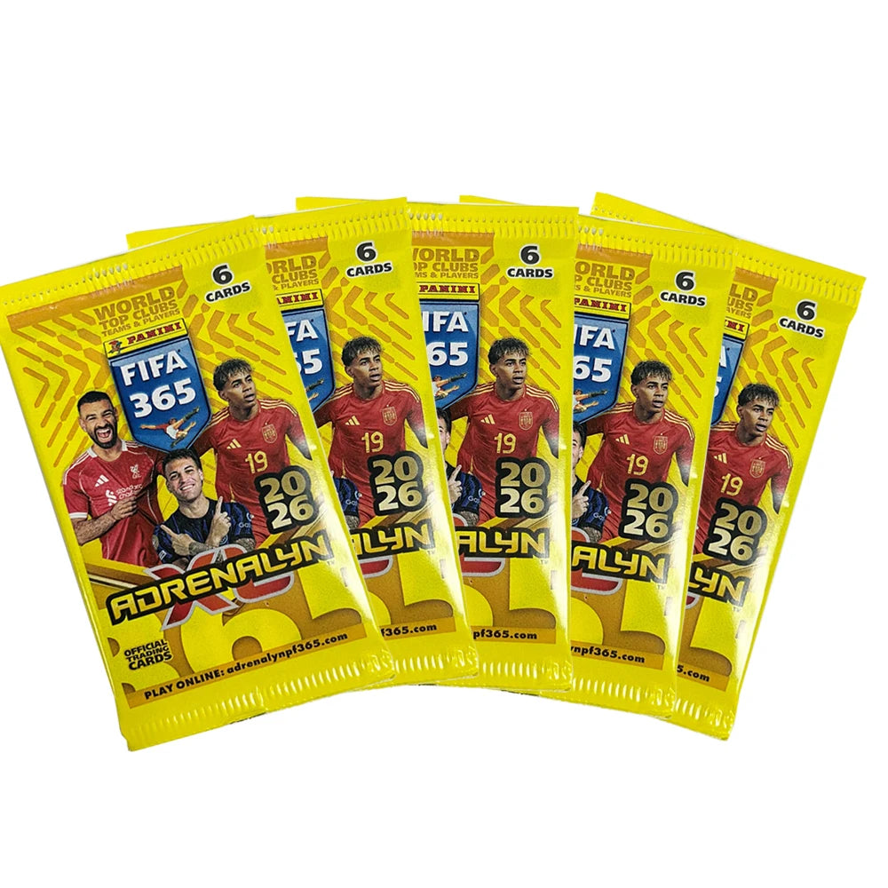 PANINI 2026 6PCS/SET 365 Soccer trading cards Messi Zinane Ronaldo Bellingham Haaland De Bruyne Autographed Collectible Card