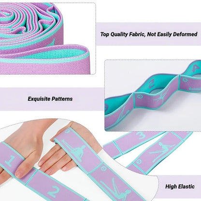 Adult Latin Training Elastic Resistance Band Yoga Auxiliary Stretching Belt Bands Beginner Pilates Dance Loop Fitness Tension