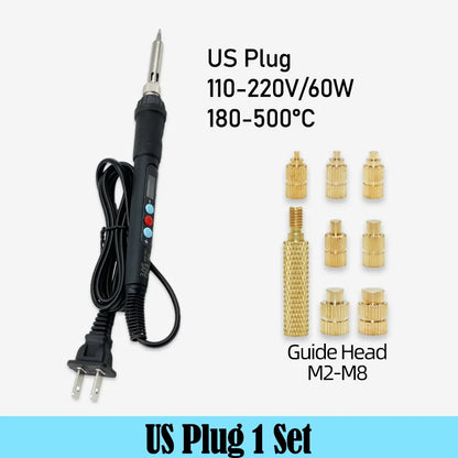 Heat Set Brass Nut Threaded Insert 3d printing Tool Manual Implantation Press Machine M3 Hot Melt Insert Nuts Soldering Iron Tip