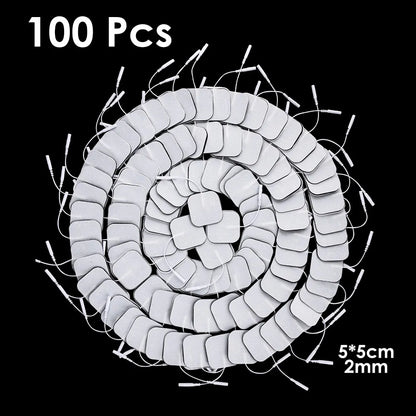 100P/50P 5x5cm Muscle Stimulator Electrode Pads Non-woven Fabric Self Adhesive Replacement Pads for Tens Digital Massage Machine