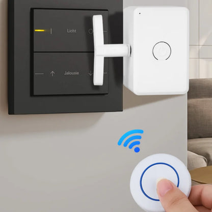 Cordless Remote Control Automatic Button Switch Lazy On Off Pusher for Lights & Electrical Tools, No Installation Needed