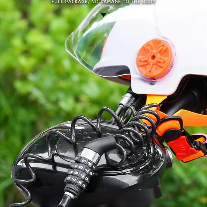 Bicycle Lock Steel Wire Chain Lock Mountain Bike Motorcycle Anti-theft Code Steel Wire Rope Lock Luggage Lock Helmet Lock