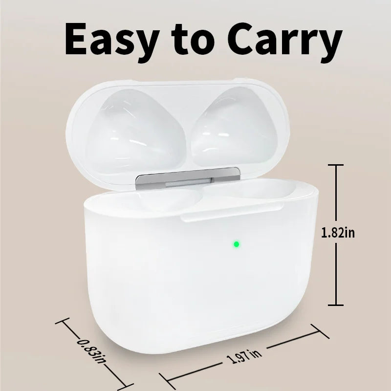 AirPods 4 Charger Case Replacement w/ Wireless Charging & Real Pop-Up – No Earbuds, OEM-Like Battery Holder