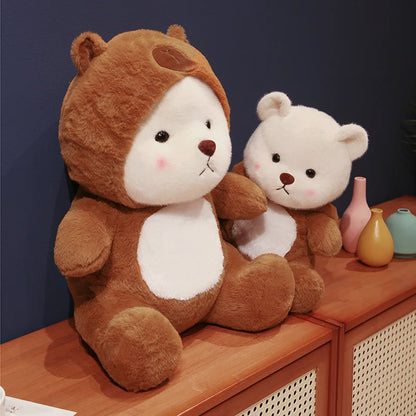 Kawaii Giant Bear Cosplay Panda Doll Creative Plush Toy Cartoon Zoo Animal Plushie Throw Pillow Birthday Xmas Gift Home Decor