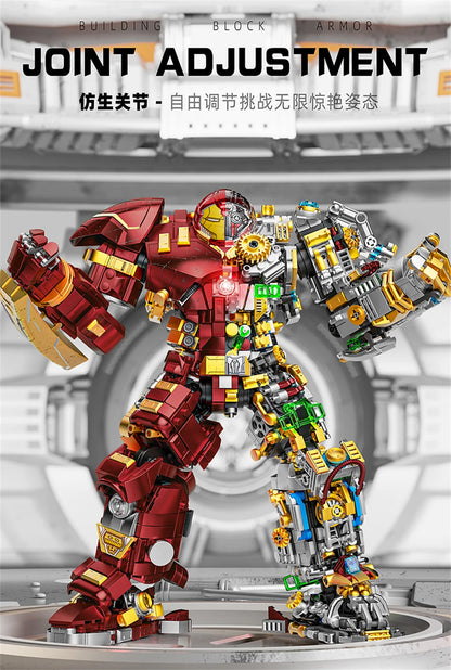 Variety Iron Heroes Blocks Action Figures Mark Building Sets Buster Mech DIY Brick Collectible Toys for Boys Adult Kids Gifts