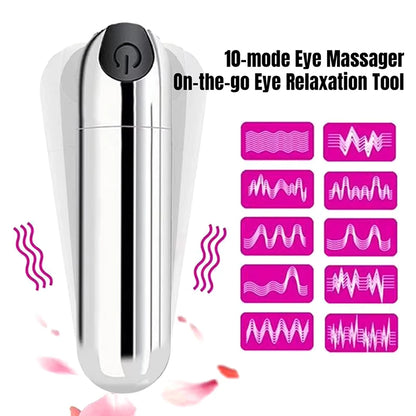 Portable Vibrating Eye Massager USB Rechargeable Eye Fatigue Relief Tool Eye Beauty Devices Massager Machine 10 Modes