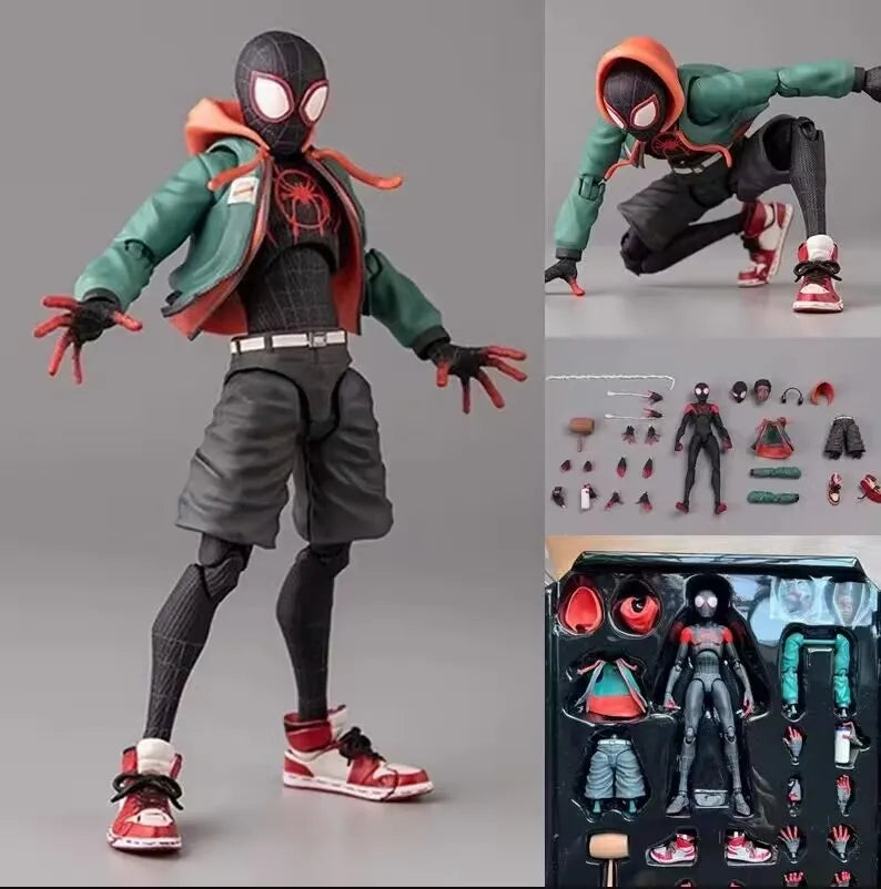 Sv Action Spiderman Miles Morales Action Figure Collection Sentinel Marvel Spider-Man Into the Spider Verse Figures Model Toys