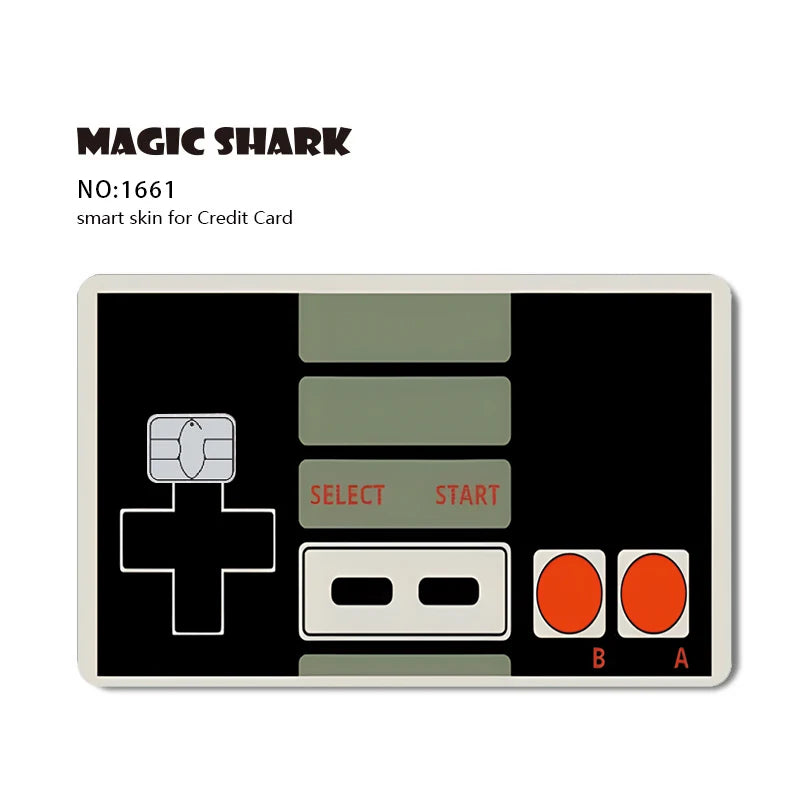 Magic Shark Fashin King Poker Money Game Controler Dragon 3M Matte Thin Sticker Film Skin for Debit Bank Credit Card