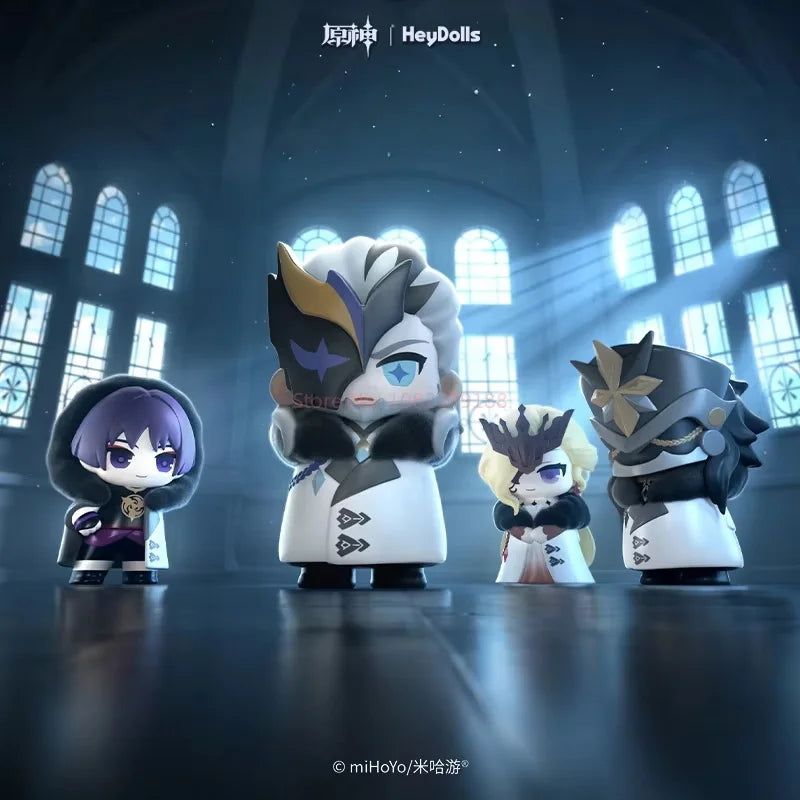 Mihoyo Genshin Fatui Harbinger Blind Box Anime Figure Collectible Merchandise Mystery Gift Ornament for Game Lovers