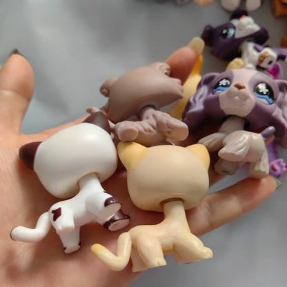Little Baby pets  LPS Cute Short Hair Cats Deer Tortoise Bear Monkey Dolphin Spaniel Dogs Tortoise Figure Toy Gift