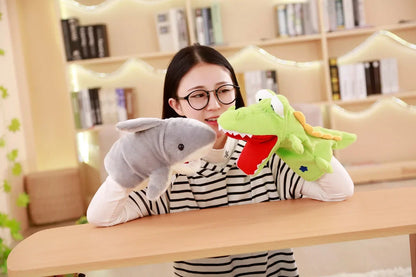 Stuffed Plush Animals Toys Hand Finger Puppet Kawaii Dolls Educational Baby Toys Learning & Education Monkey Tiger Children Gift