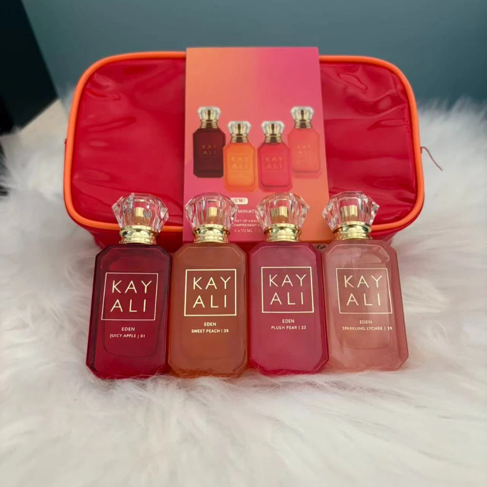 KAYALI Eden Mini Perfume Set 4x10ml Eau De Parfum Fruity Floral Long Lasting Travel Fragrance Collection for Women 40ml