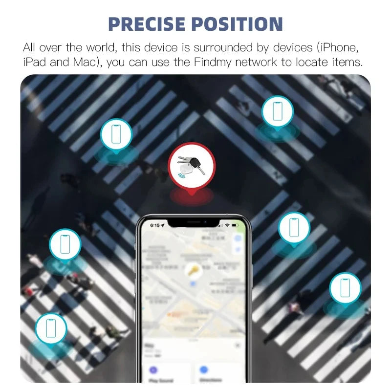 Bluetooth Mini Tracking Device for Apple Find My APP Smart Tag Kid Pet Car GPS Lost Tracker Anti-Lost Alarm Reminder Positioner
