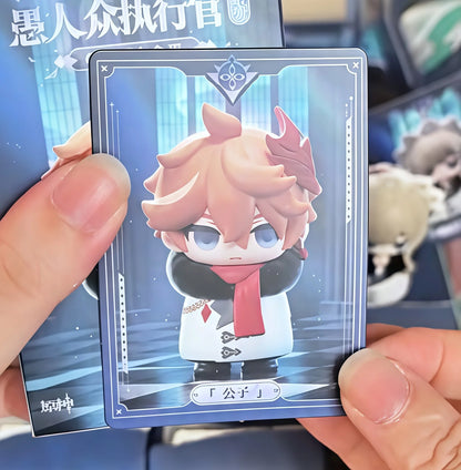 Mihoyo Genshin Impact Fatui Harbinger Q Version Series Blind Box Desktop Mini Doll Model Toys Trend Decoration Surprise Gifts