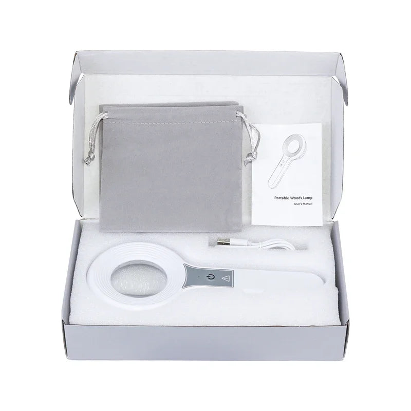 NEW Woods Lamp Skin Analyzer Portable Facial Salon Beauty Analyzer UV Lamp Wood Dermatology for Analyzing Testing Examination