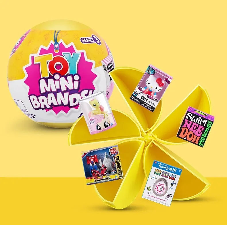 5 Surprise Ball Mini Brands Supermarket Shopping Scene Miniature Gashpon Capsule Toy Figurines Collection Kids Birthday Gifts