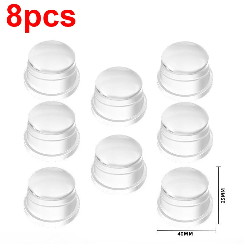 1-8Pcs Transparent Silicone Door Stopper No Drill Anti Bump Pad for Office Home Safety Protection Dodgers Door Stop