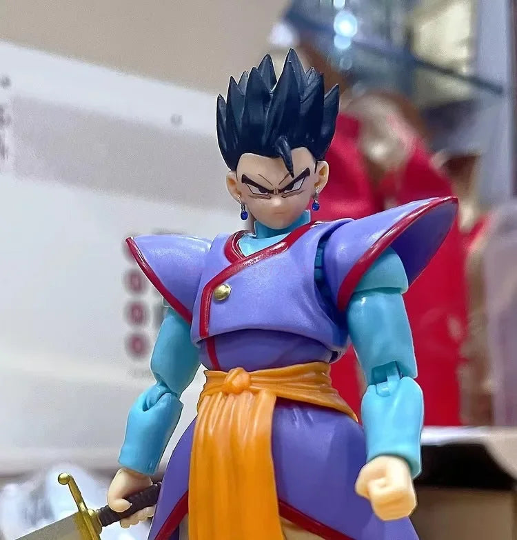 In Stock Dragon Ball Anime Figures Kaioshin Son Gohan Action Figure Supreme Kai God Of Creation Shf Pvc Model Desktop Decoration