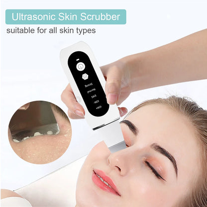 Ultrasonic Skin Scrubber Facial Peeling Face Scrubber Blackhead Remover Ance Pore Deep Facial Cleaning Spatula Facial Cleanser