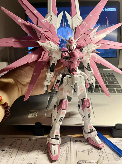 Mg Cherry Blossom Freedom 2.0 Magic Change 1/100 With Cherry Blossom Water Stickers Model Action Figures Toys Collectibles Gifts