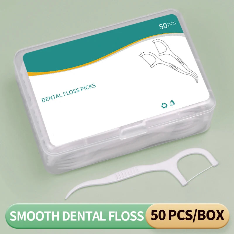 1000/600/300/150PCS - Ultra fine dental floss stick - Clean the gaps between teeth with one piece - Oral care tool